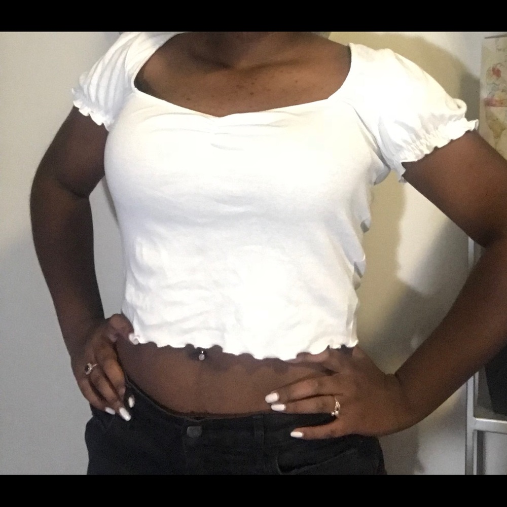 Forever 21 white crop top